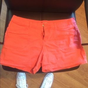 Peach and teal shorts size 17