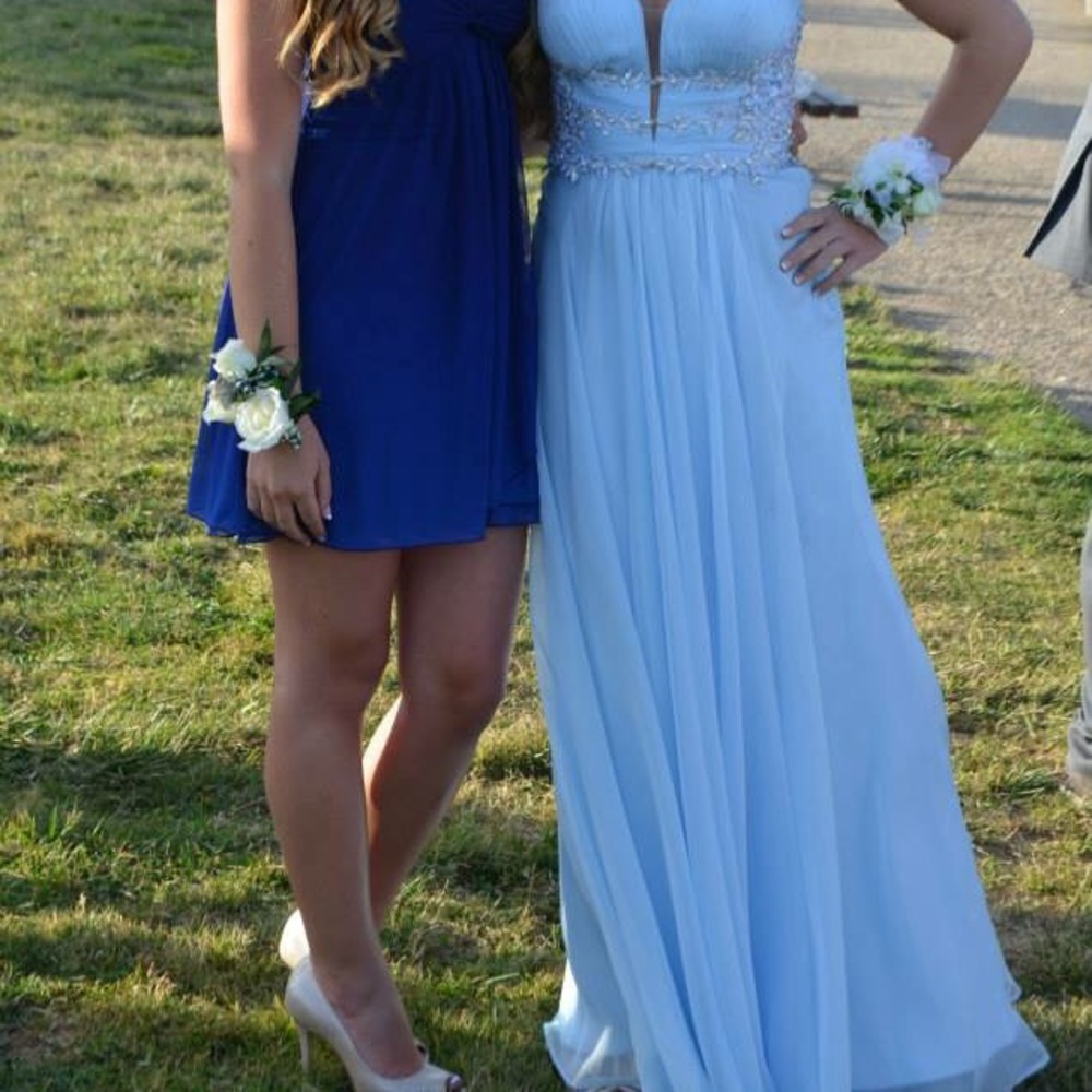 Beautifully jeweled light blue Prom Dress!!