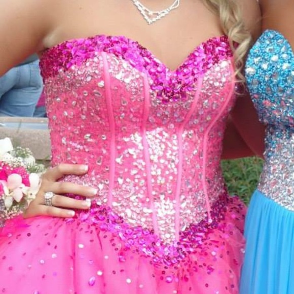 Hot pink Sherri hill prom dress - Picture 4 of 4