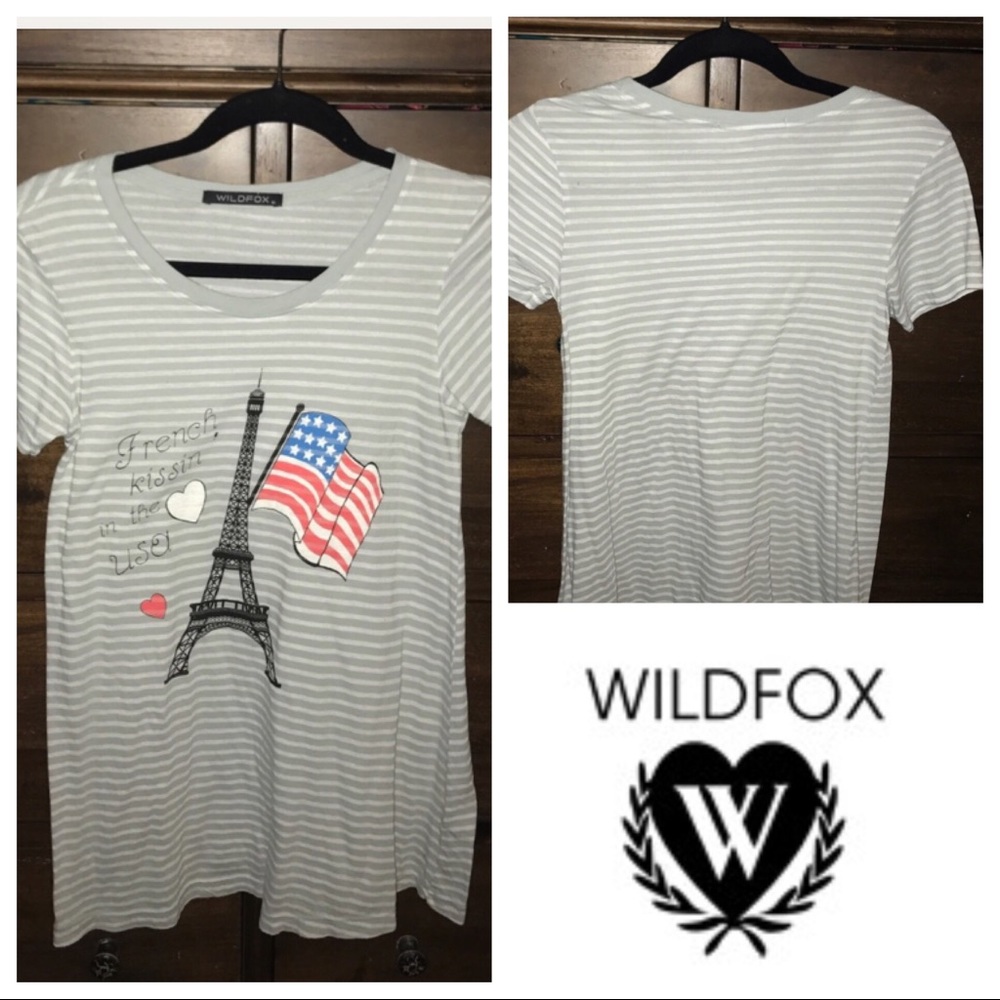 Wildfox RARE French Kissing in the USA M Shirt