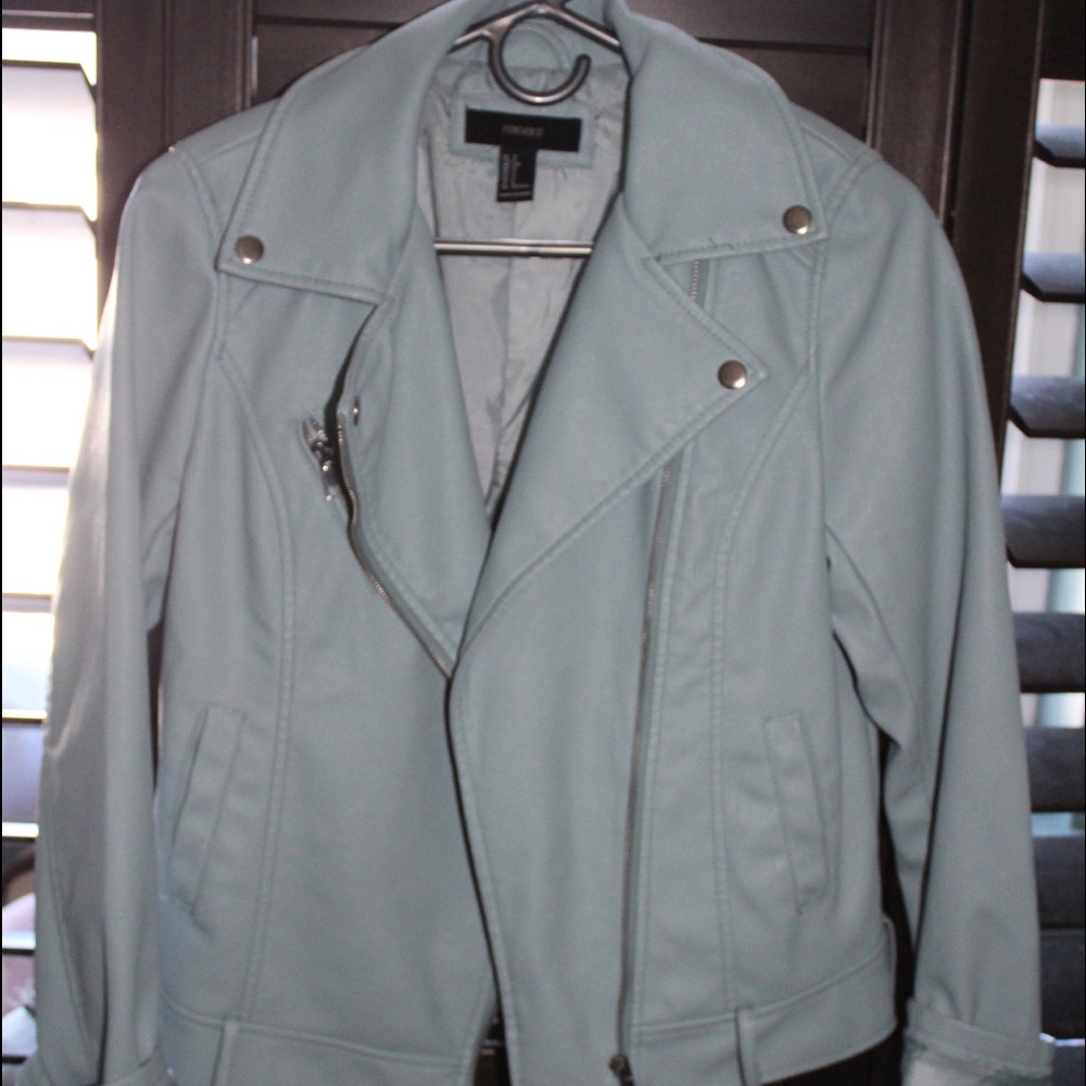 Blue Leather Jacket