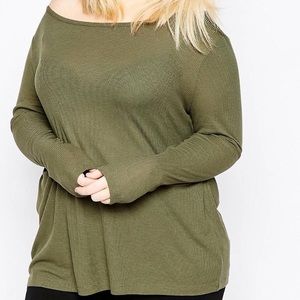 ASOS CURVE Top with Off Shoulder detail