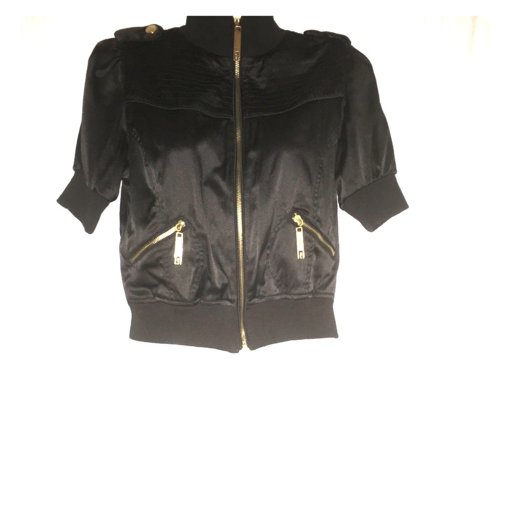 Black satin like jacket