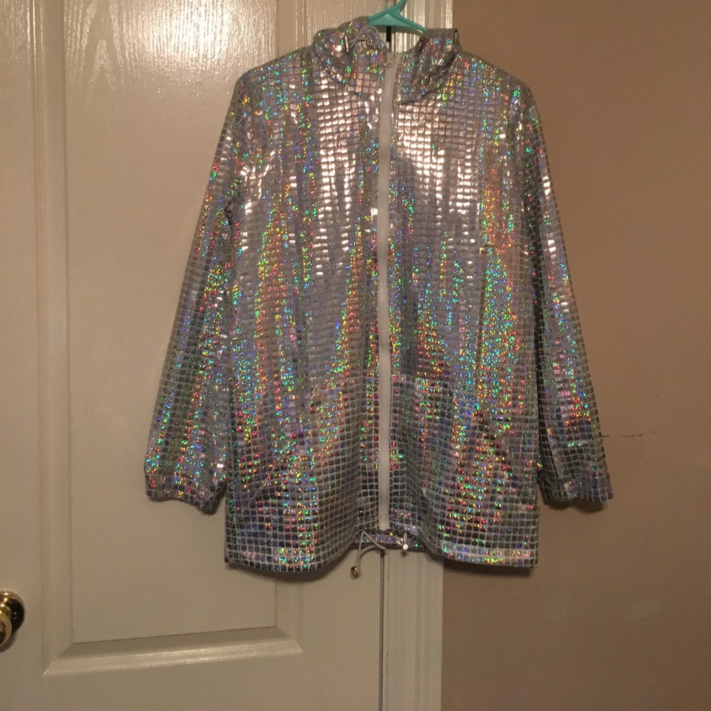 Sliver Iridescent Anorak