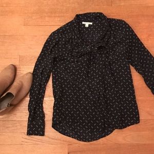 Banana Republic Silk Blouse with Neck Tie