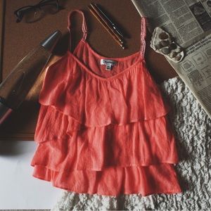 Layered Coral Blouse