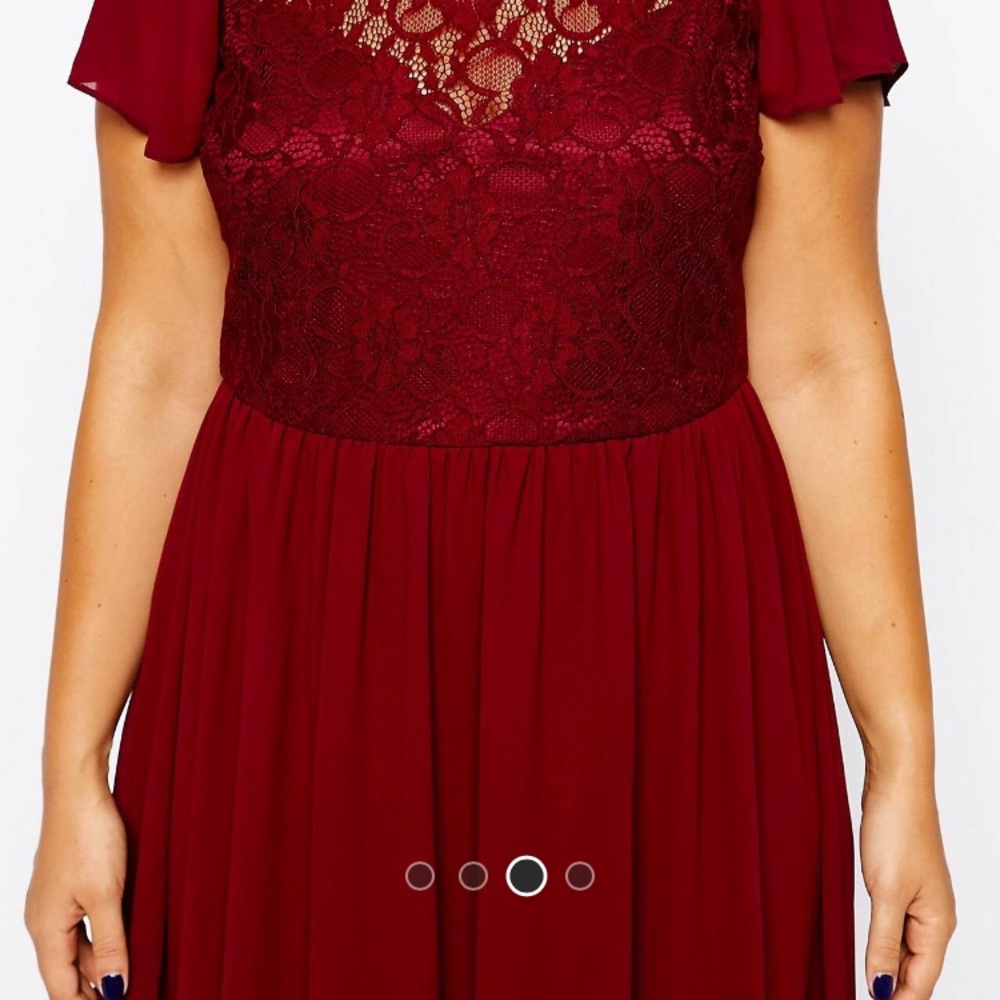 ASOS CURVE Exclusive Skater Dress w/ Lace