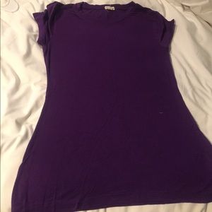 Purple scoop neck shirt