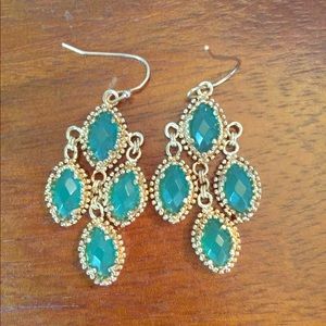 Kendra Scott Green Chandelier Earrings