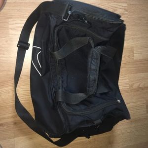 Black Nike medium size duffle bag