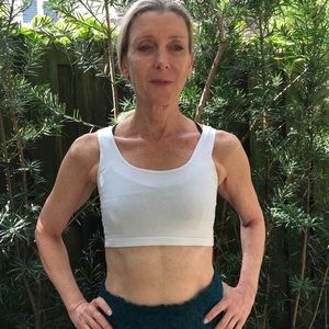 American apparel white crop tank