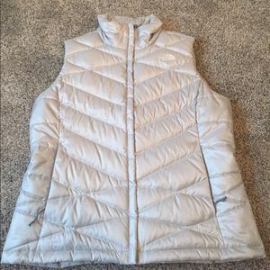 Silver North Face vest