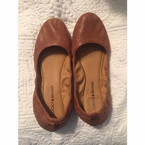 Lucky Brand Cognac Flats