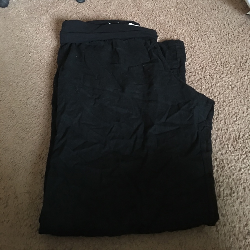 Black linen pants