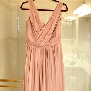 Blush Dessy Collection floorlength bridesmaid gown