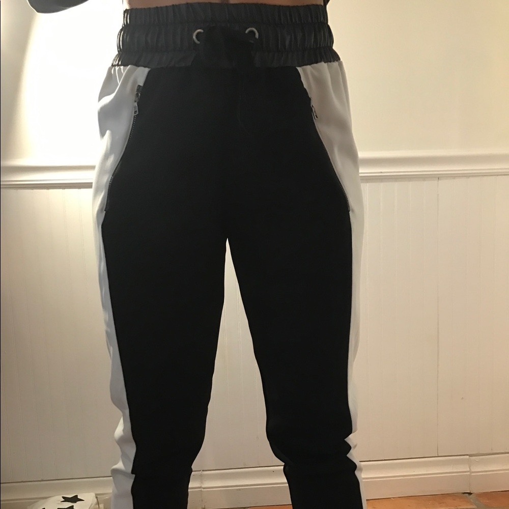Black and a White Jogger Pants