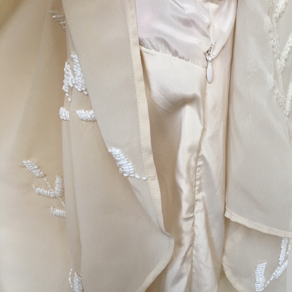 Free People Cream blouse with white beads NWOT - Picture 5 of 7