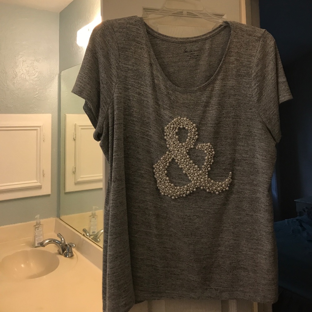 Lane bryant pearl detailing shirt