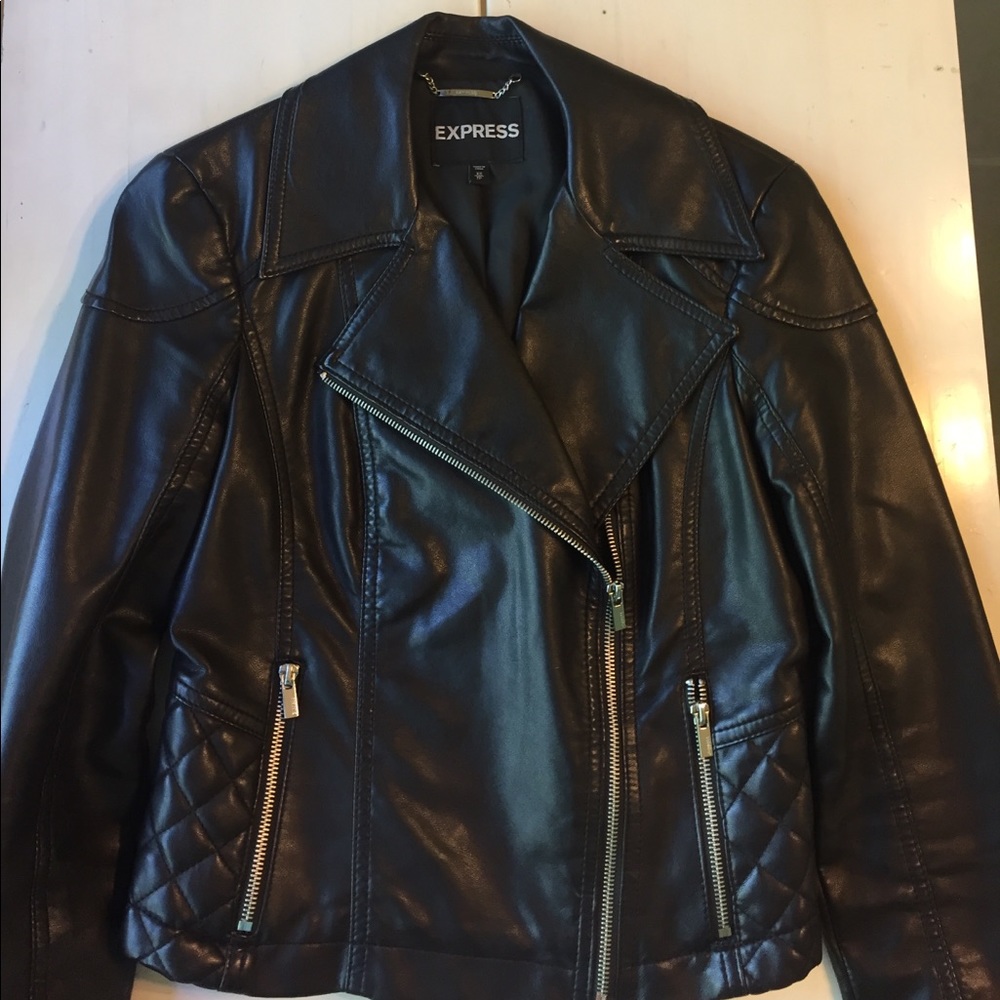 Express Vegan Leather Moto Jacket size XS