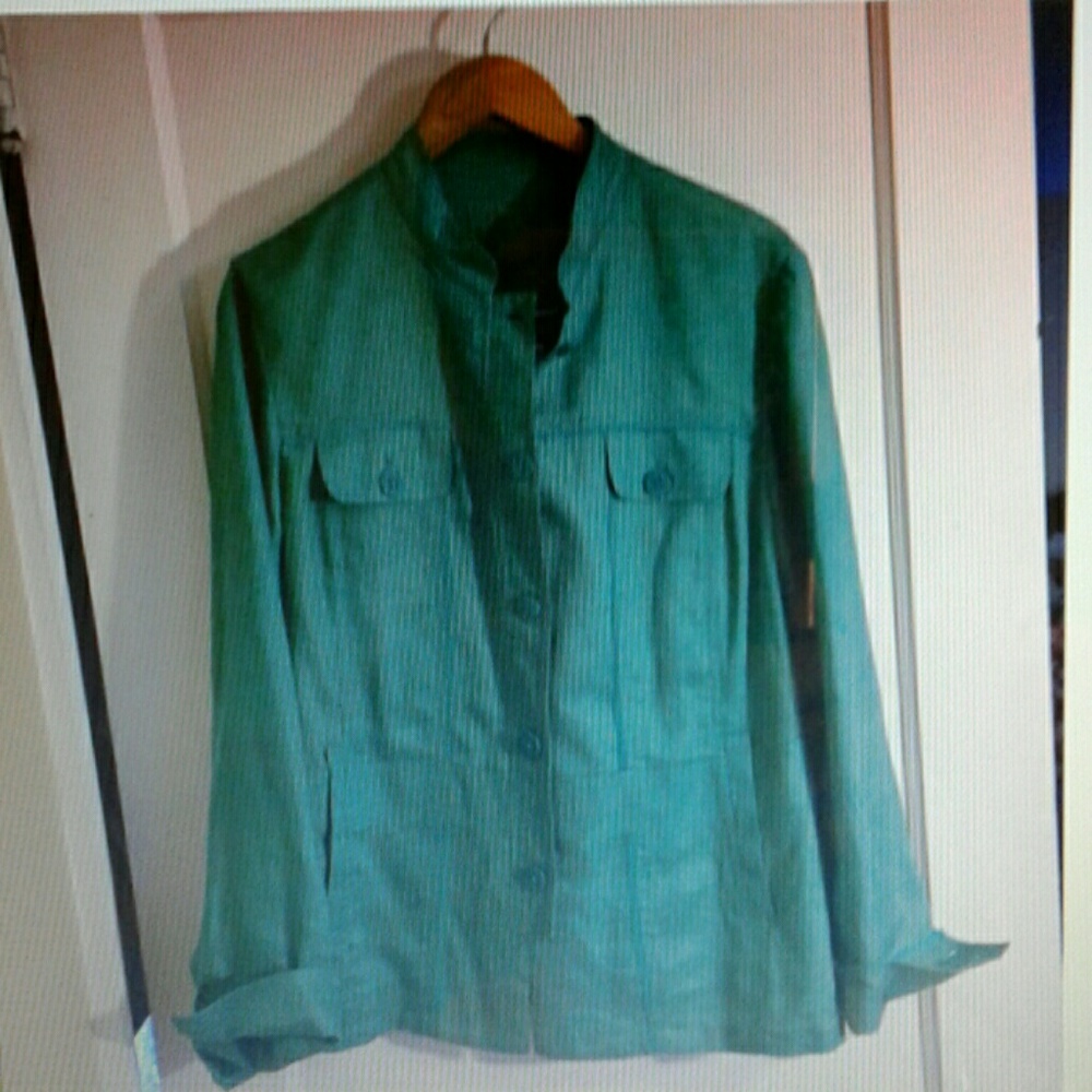 Coldwater Creek. Green linen jacket