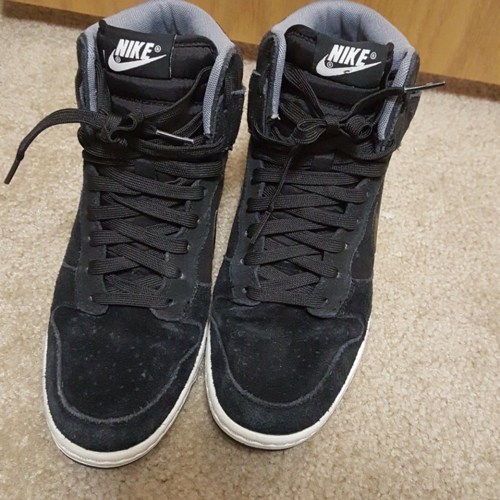 Nike high top sneaker/wedges