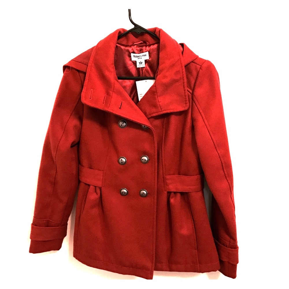 Celebrity Pink Pea Coat