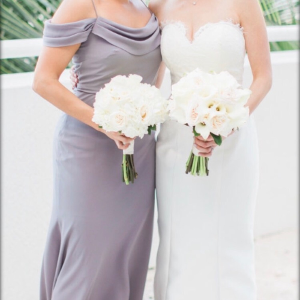 Dove gray Jenny Yoo Collection bridesmaids dress