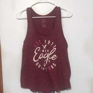 American Eagle Burgundy Tank Top