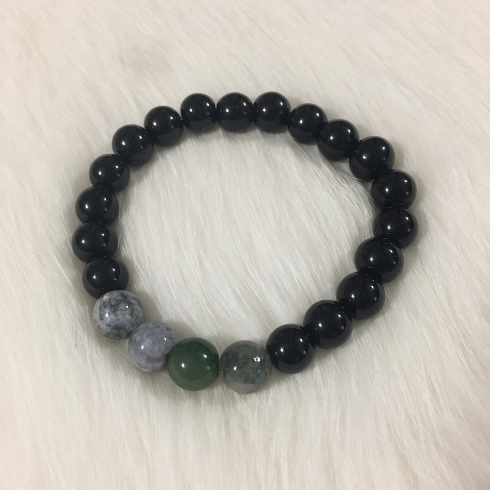 Handmade Indian Agate Stone Bracelet - Picture 1 of 2