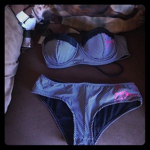 Metal Mulisha bathing suit. Strapless top