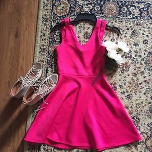 FINAL CUT ✂️ Hot pink skater dress- only worn once