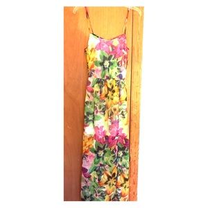 Womens long floral summer dress