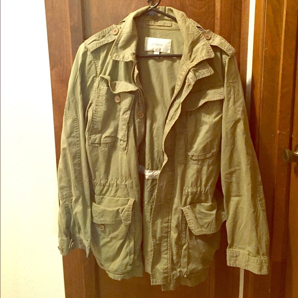 Olive J Crew Lightweight Military Jacket