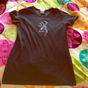 Browning Rhinestone Decal Black Tee🦌