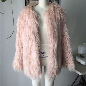 Pink Faux Fur Jacket
