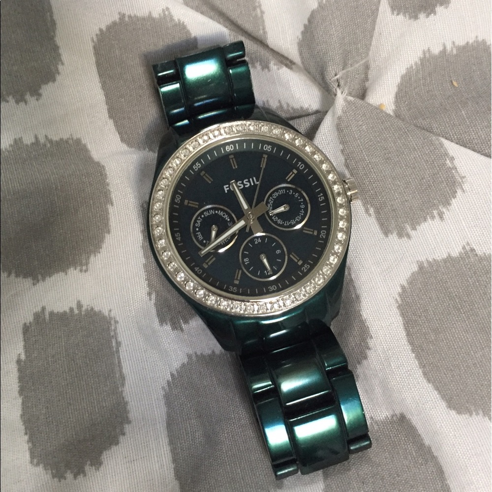Green Fossil Watch