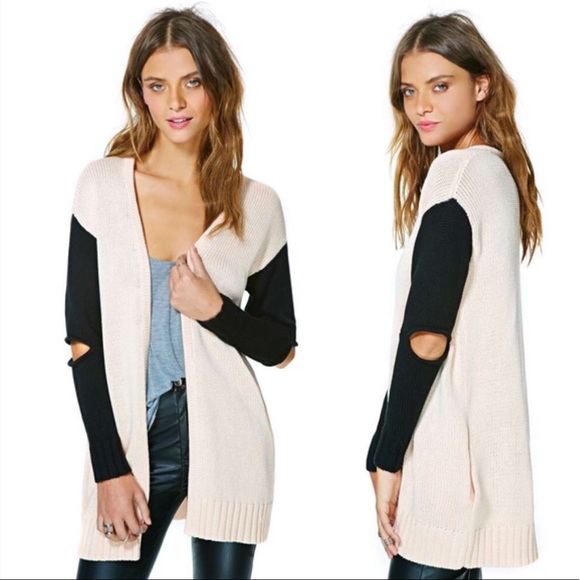 Nasty Gal Sweaters - Nasty Gal Elbow Cutout Cardigan