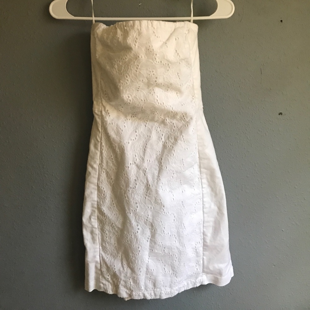 White open back dress