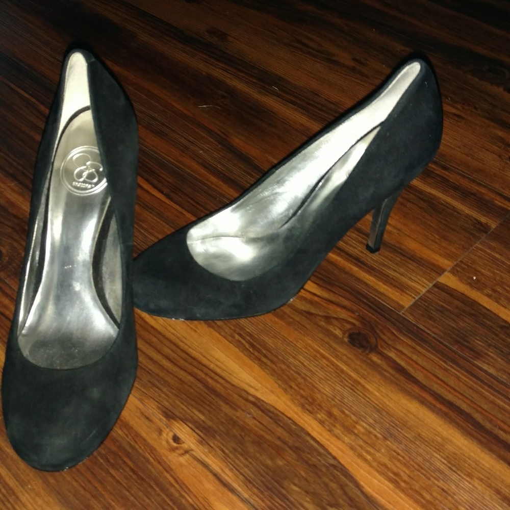Jessica Simpson Black Suede Stalettos