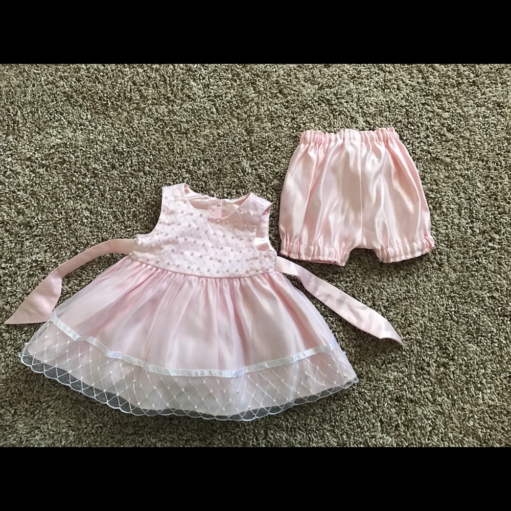 Pink fancy baby girl dress