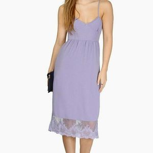 MOVING SALE! Tobi Lavender Lace Midi Dress sz M