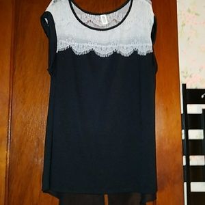 🔶🔶🔶Eyelash lace tank top with sheer back🔶🔶🔶