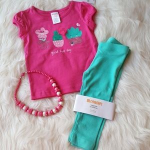 🎀 NWT Gymboree t-shirt & leggings outfit set 🎀
