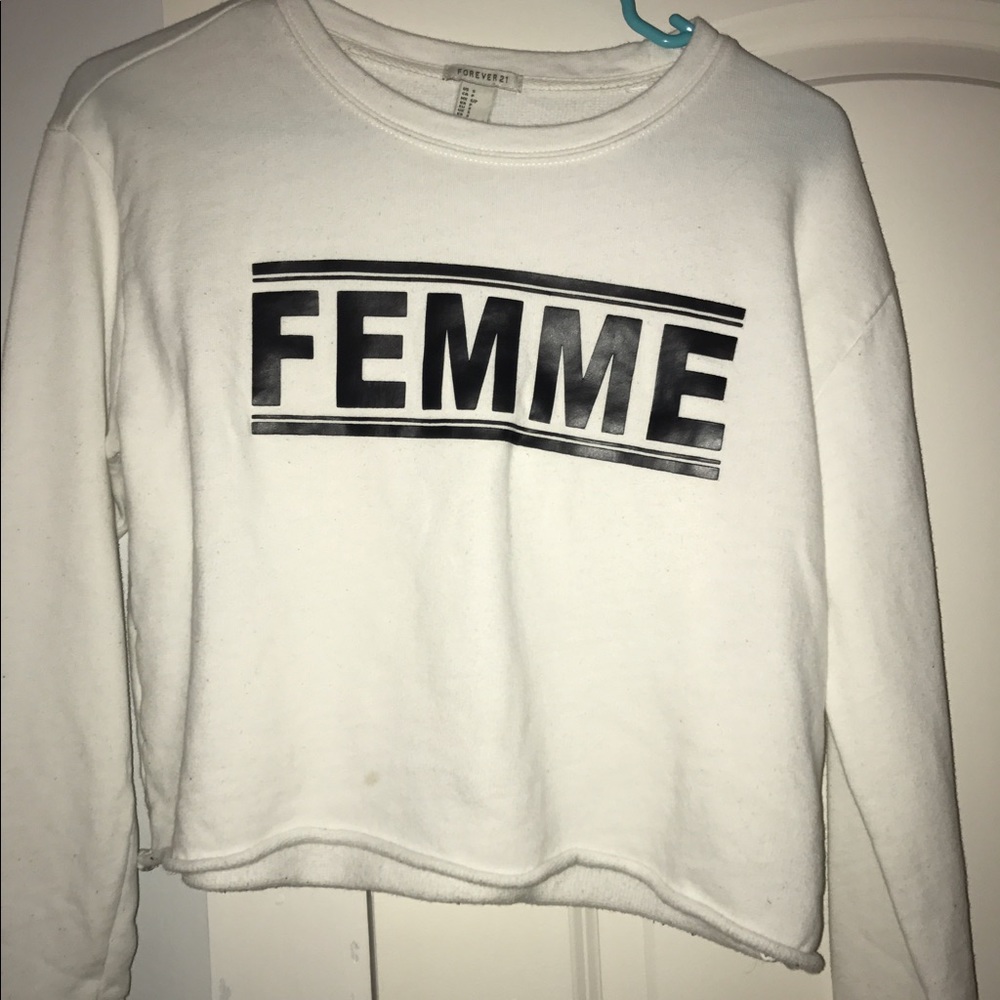 FEMME cropped long sleeve shirt