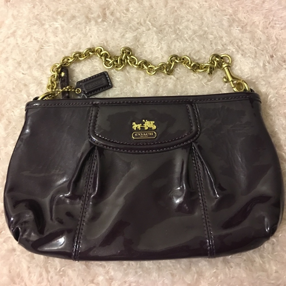 Coach Madison Patent Leather Wristlet/Small Purse