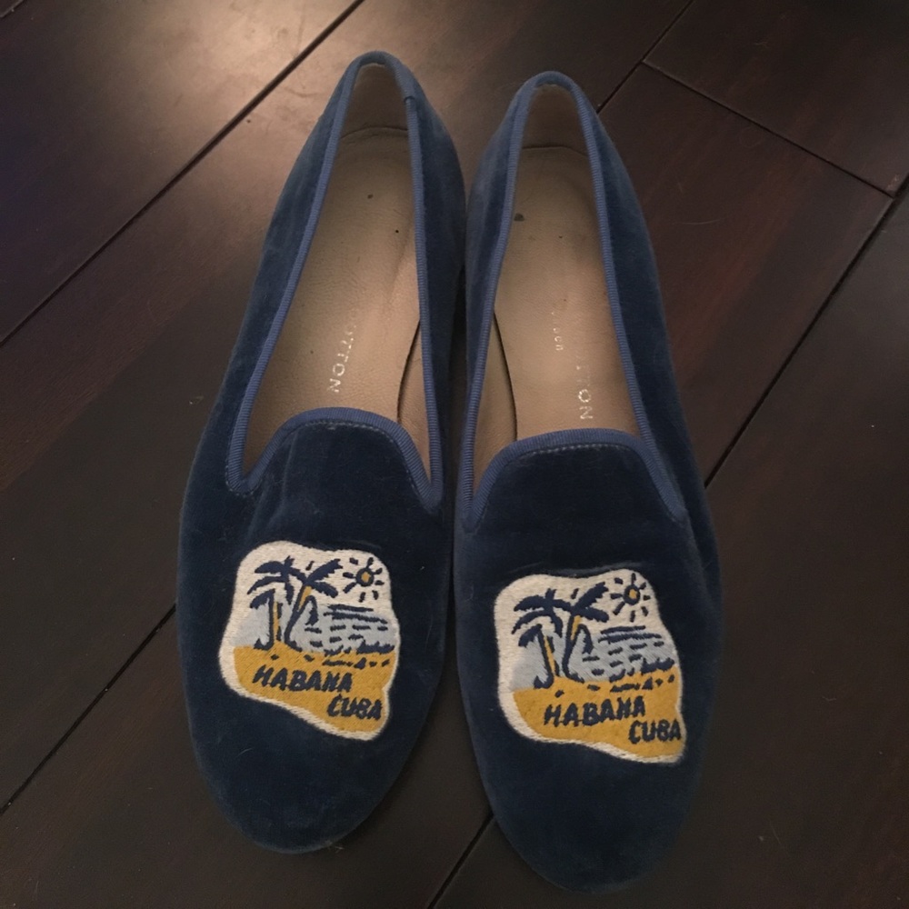 Stubbs and Wooton velvet slippers Cuba Habana 7.5