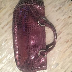 Hype leather pink evening clutch