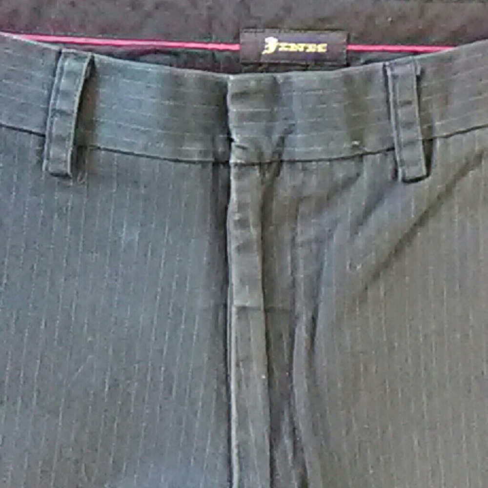 "FINK"  Black pin stripe pants