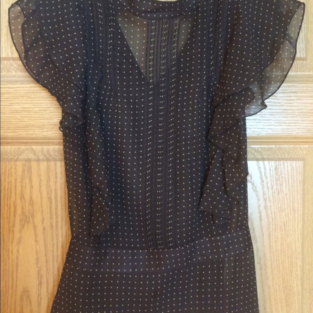 Brown chiffon Ted Baker blouse euro size 4