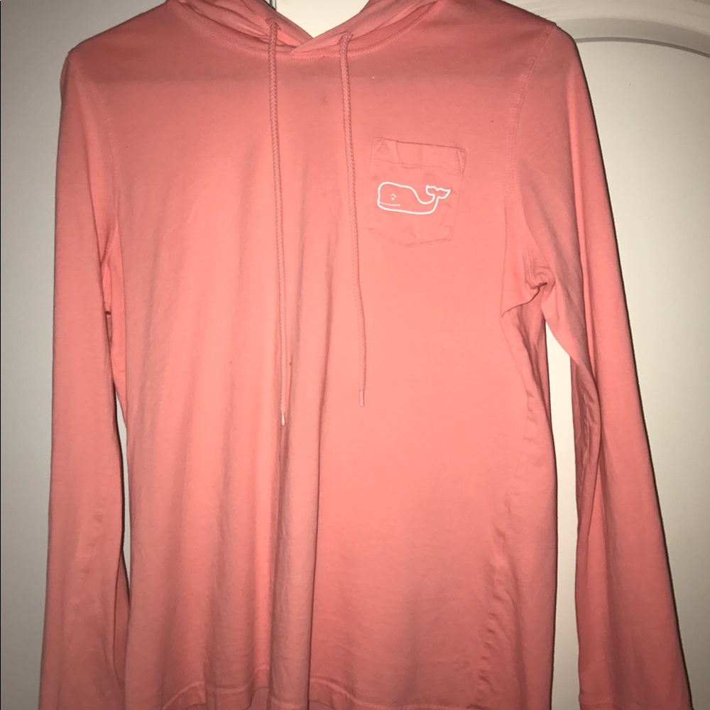 vineyard vines thin salmon hoodie
